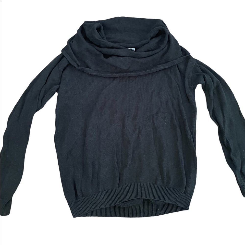 harper lane black cowl neck sweater Sz XL